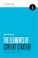 Book cover of The Elements of Content Strategy